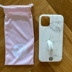 Loopy Original- iPhone 11/Xr -White Marble (Clear Bumper) Matte Edition / Righty